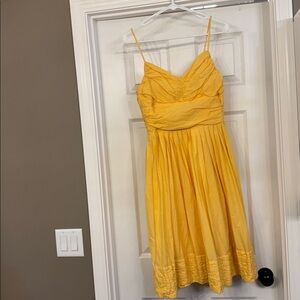 Suzi Chin Maggy Boutique yellow spaghetti strap dress